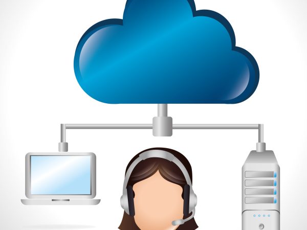 Cloud computing and hosting graphic design, vector illustration eps10